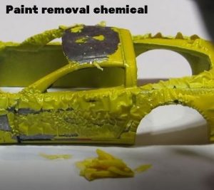 chemical paint stripping a hot wheels die cast car