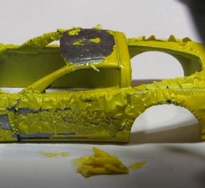 paint stripping a hot wheels car